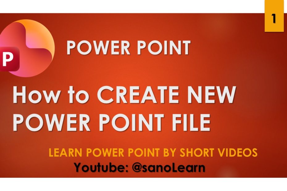 How to CREATE NEW POWER POINT FILE