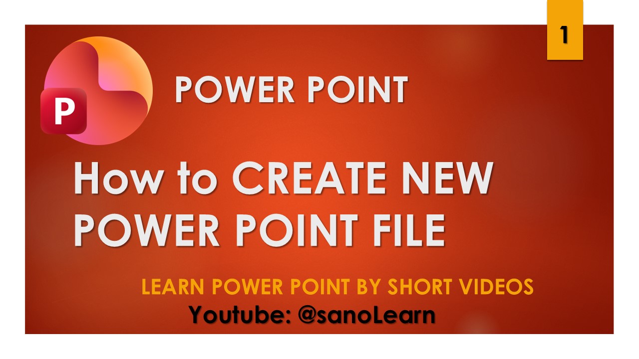 How to CREATE NEW POWER POINT FILE
