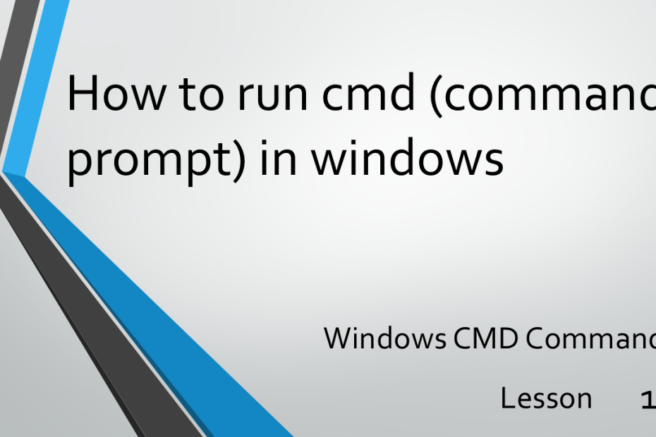 How to run cmd (command prompt) in windows