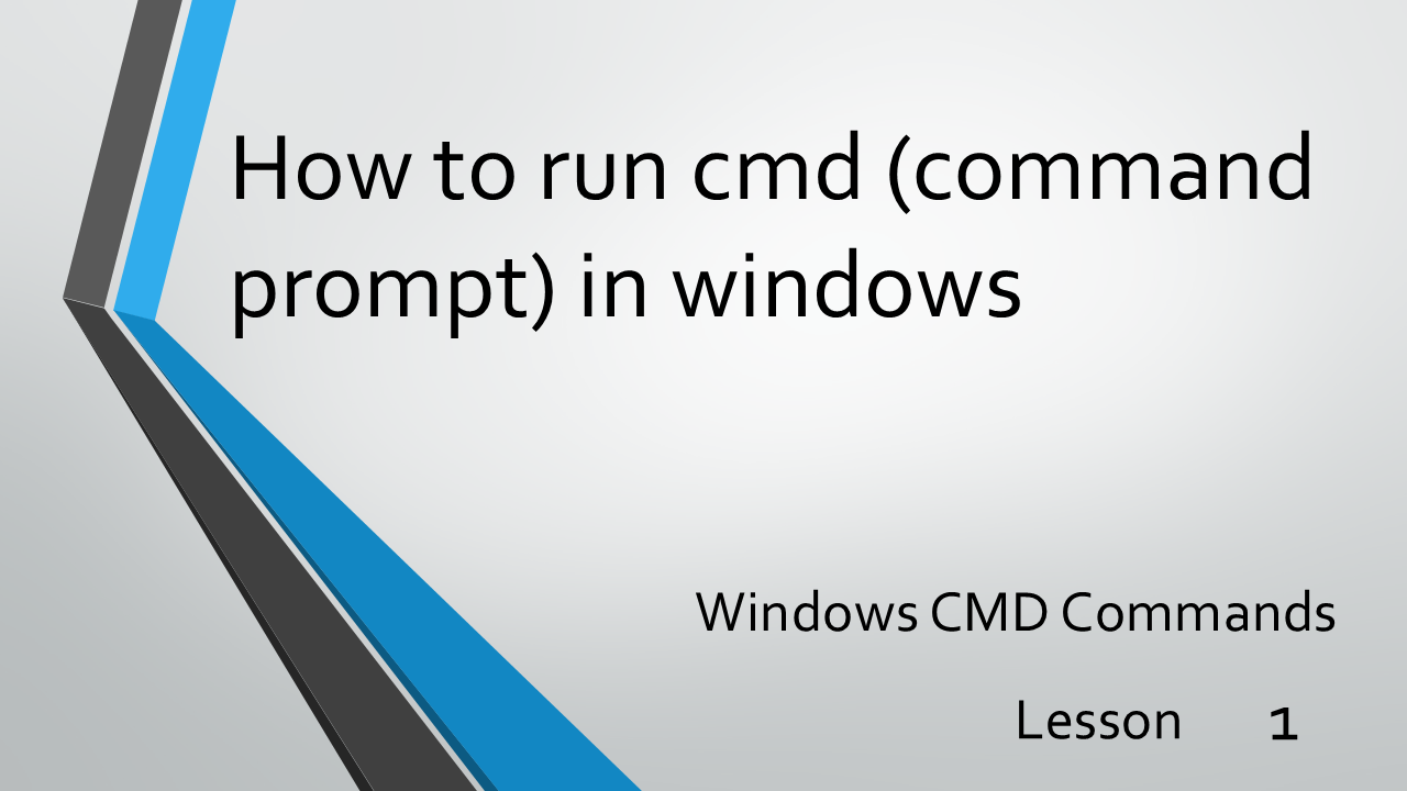 How to run cmd (command prompt) in windows