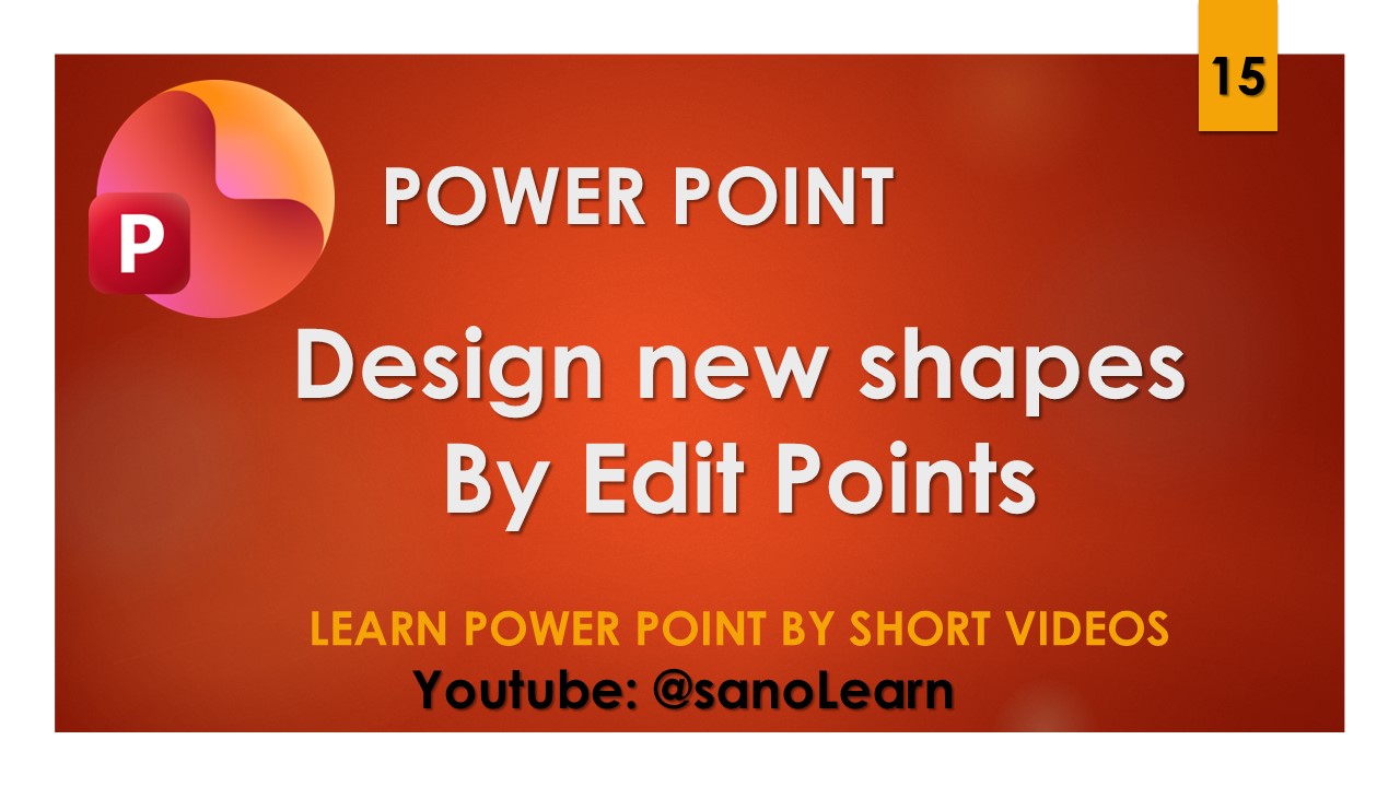 15- How to change power point shapes to new shapes by edit points in PowerPoint