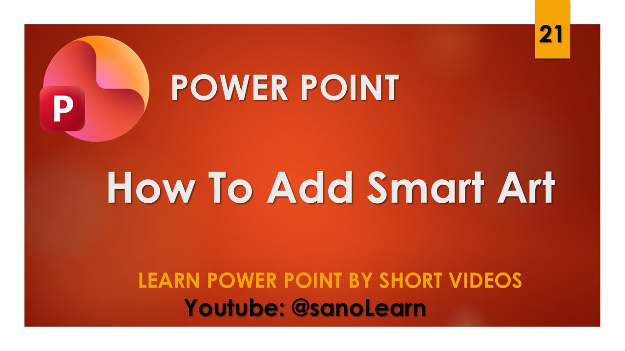 21- How to add smart art shapes to powerpoint slides