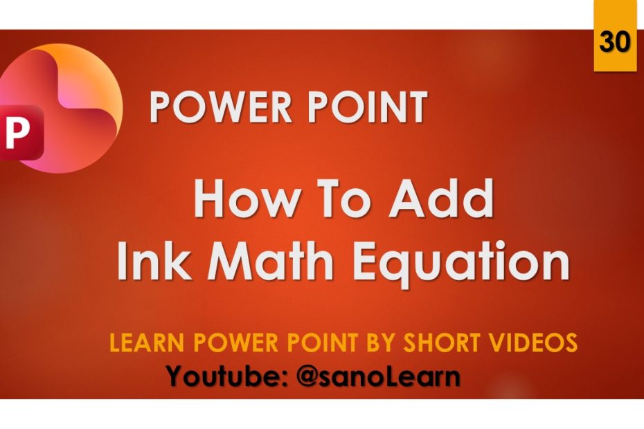 30-How To Add Ink Math Equation In Powerpoint 2024