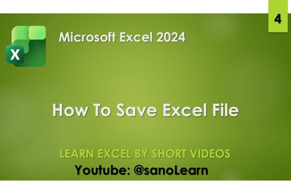 4-How to save excel 2024 file and its extension