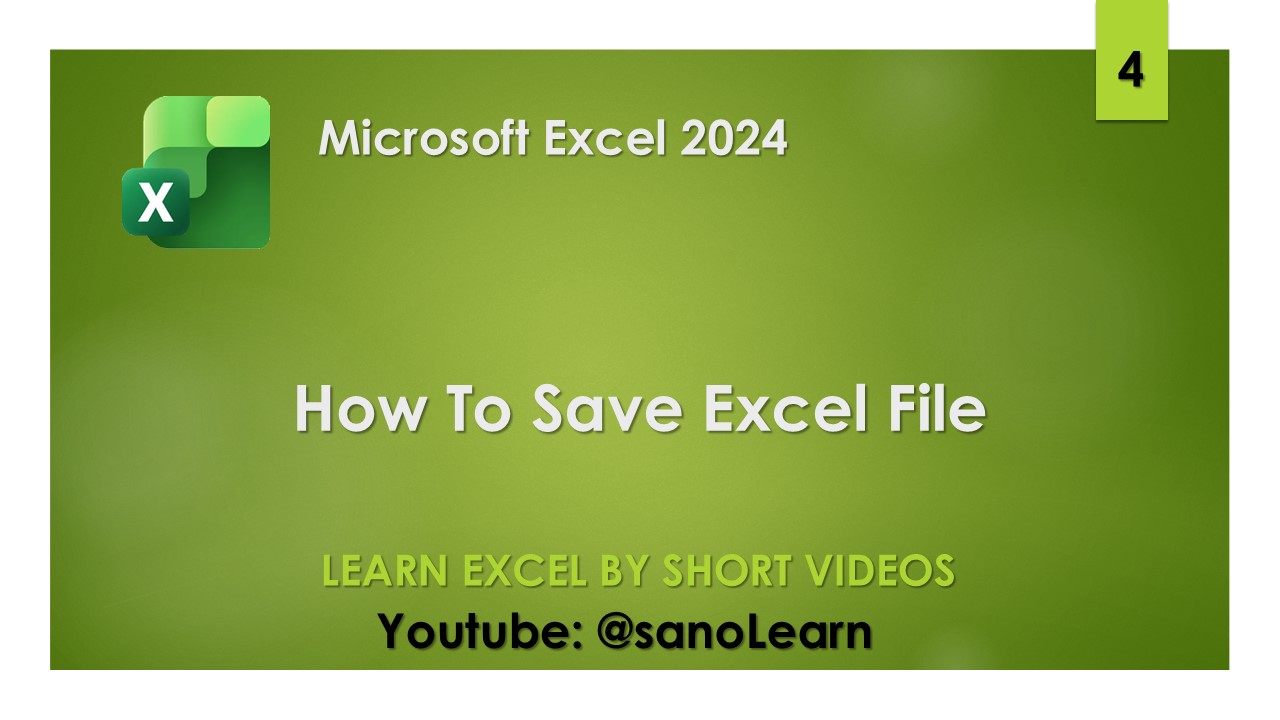 4-How to save excel 2024 file and its extension