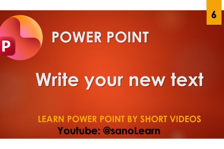 6- How to add text to power point slide