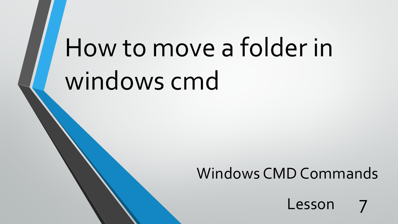 How to move a folder in windows cmd